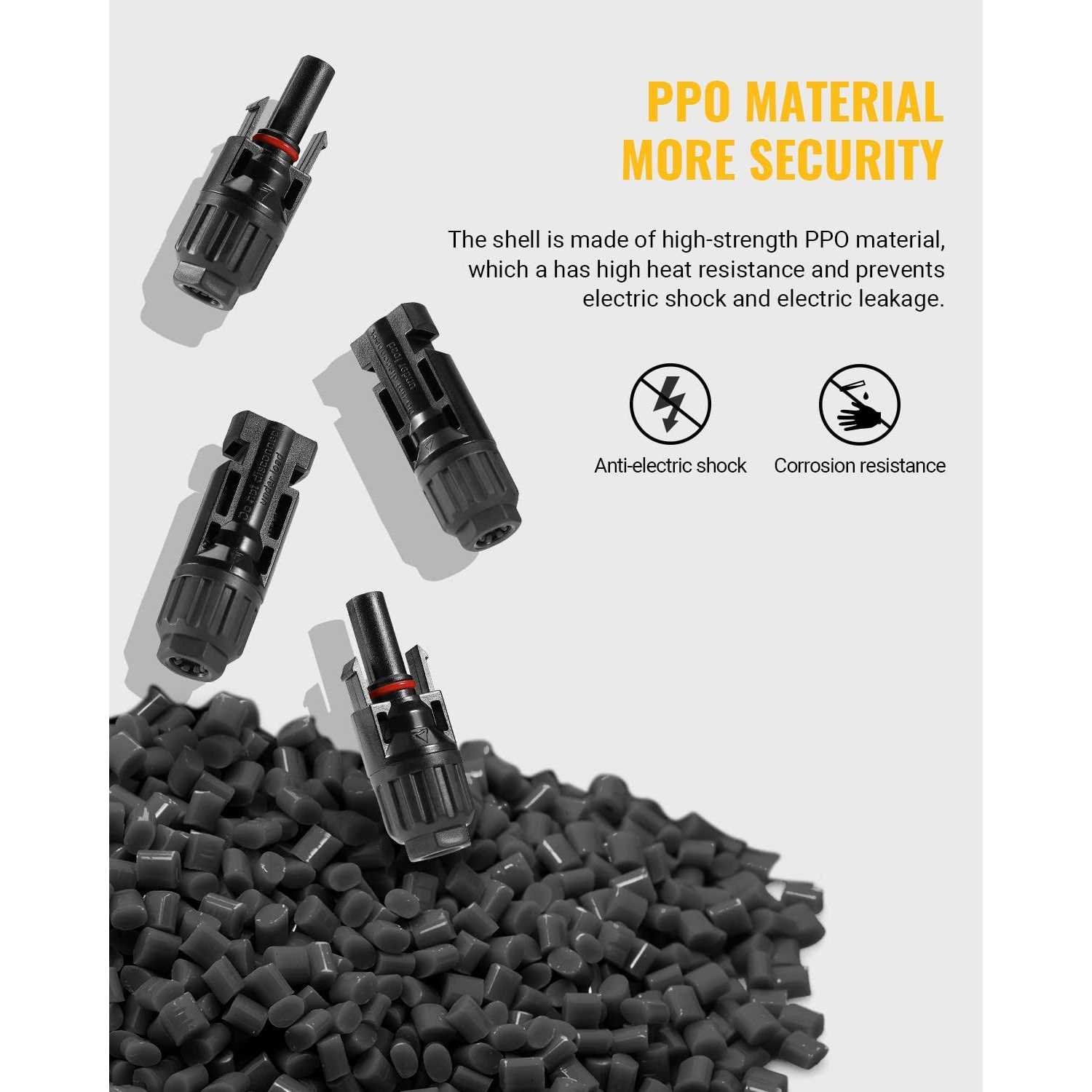 Bougerv 12 Pcs Solar Connectors with Spanners Solar Panel Cable Connec - Cheap Fitting