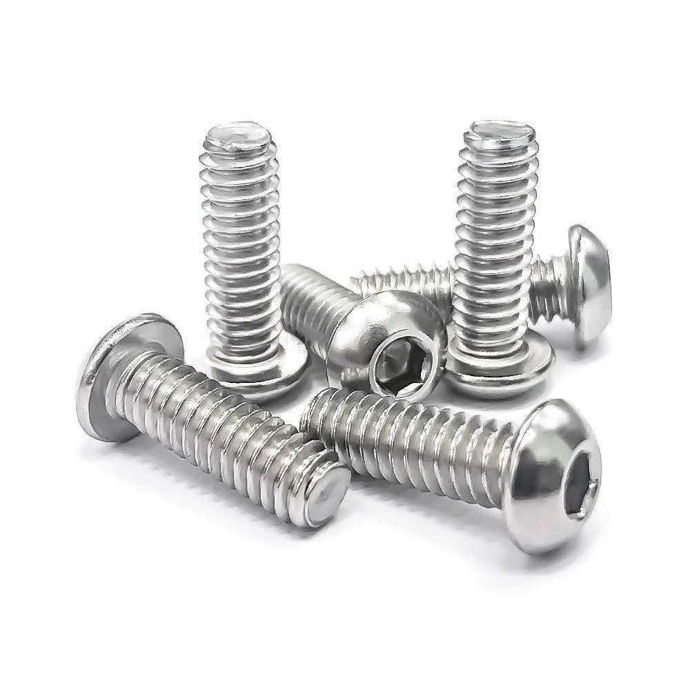 EASTLO 1/4-20 x Button Head Socket Cap Bolts Screws 304 Stainless Steel 18-8 - Cheap Fitting