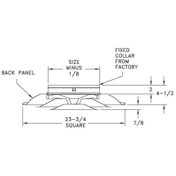 Hart & Cooley 50510 Steel Fixed Pattern Diffuser w/ 8 Collar - Cheap Fitting