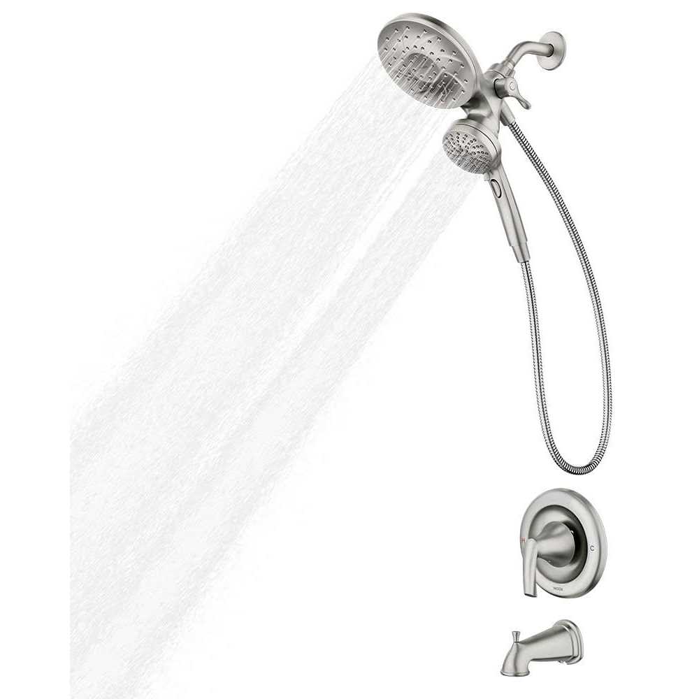Moen Magnetix Graeden Spot Resist Brushed Nickel 1-handle Bathtub & Shower Faucet With Valve 82137SRN - Cheap Fitting