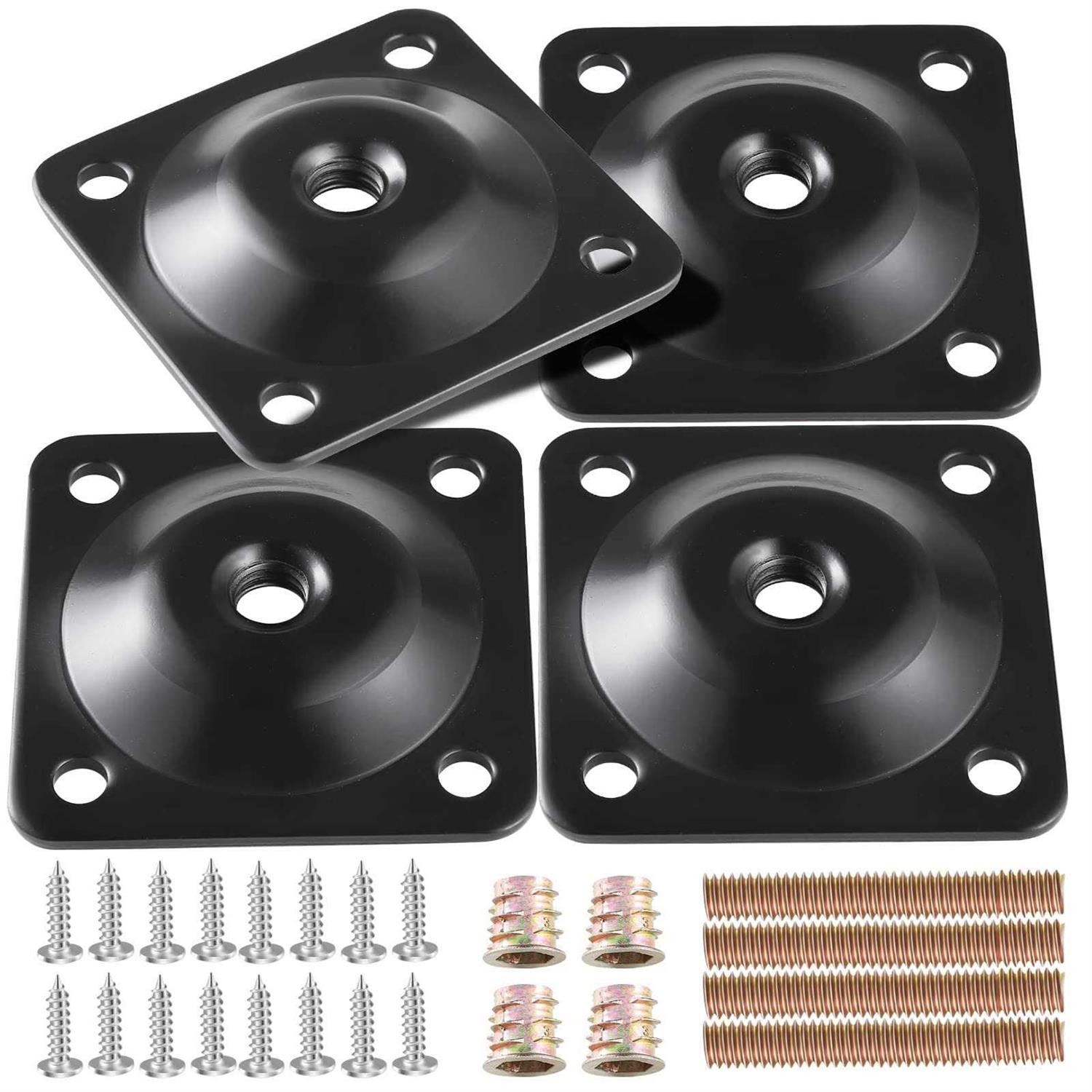 Ceryvop Leg Mounting Plates 4 Sets Furniture Leg Attachment Plates - Cheap Fitting