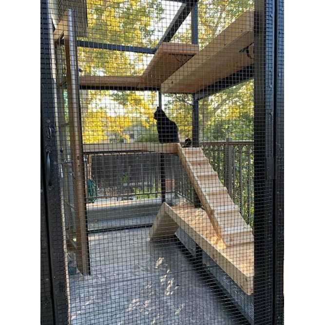 Critterfence 1-2 100 ft. Black Steel 0.5 Square Grid Fence - Cheap Fitting