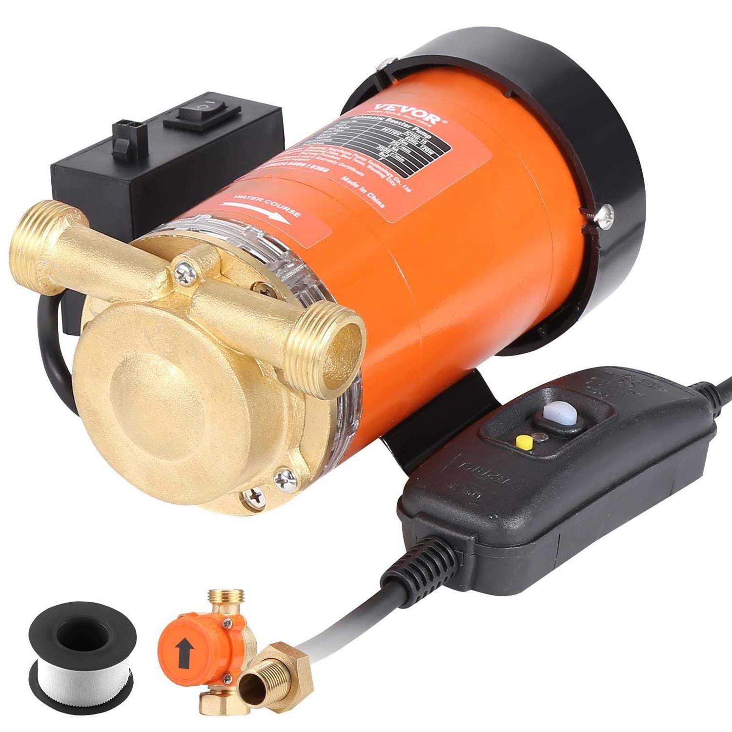 VEVOR 120W Water Pressure Booster Pump 110V Ac,396 GPH 21.75 PSI Household Home Automatic Pressure Booster Pump - Cheap Fitting