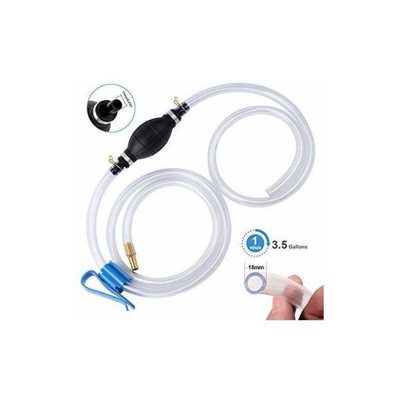 Siphon Pump For Gasoline Gas Oil Fuel Petrol Diesel Fluid Water Fish Tank,Manual Hand Pump 1 Transfer Pump With 2 Durable Pvc Siphon Hoses - Cheap Fitting