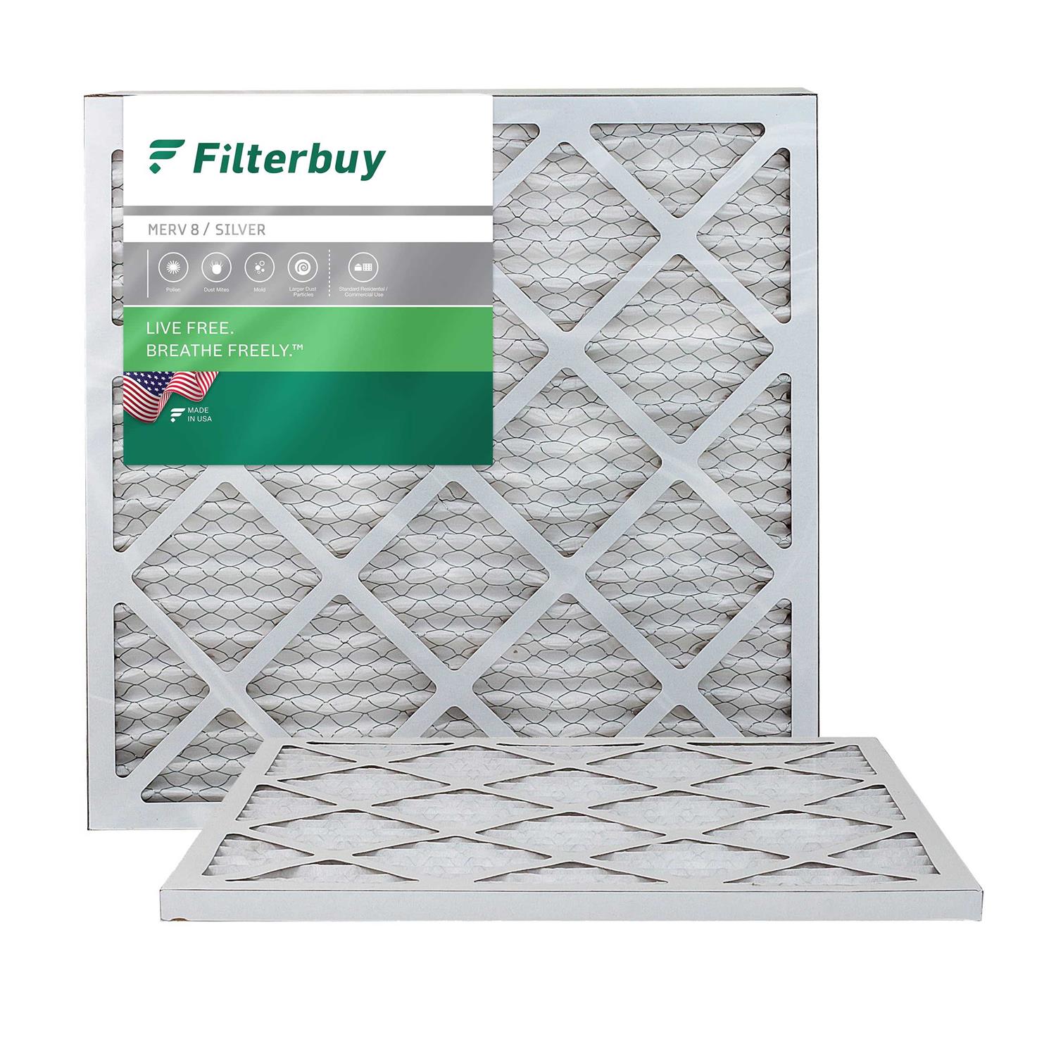 Filterbuy AFB MERV Pleated AC Furnace Air Filter. Pack Filters. 100% produced in The USA - Cheap Fitting