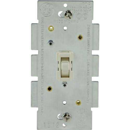 Ge On/Off Single Pole Toggle Dimmer Light Almond - Cheap Fitting