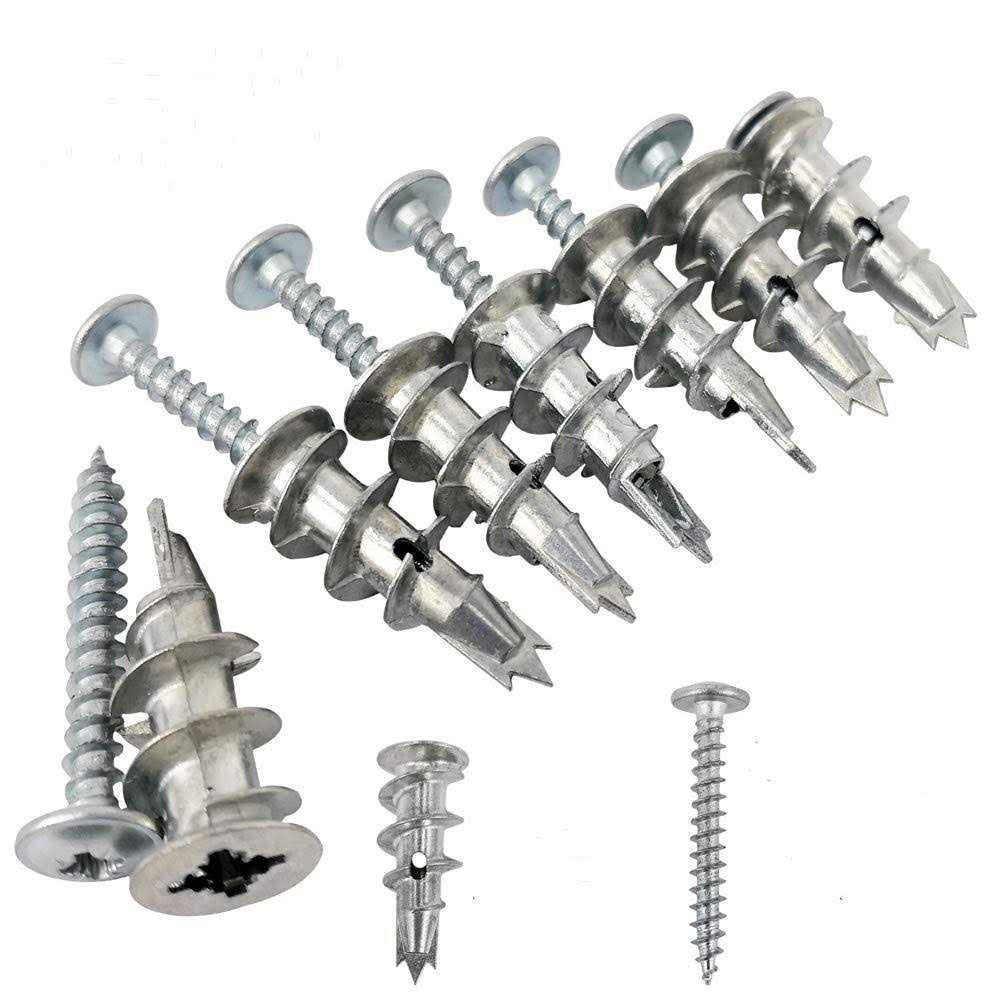 Ansoon Zinc Self-drilling Drywall Anchors with Screws Kit 25 Heavy Du - Cheap Fitting