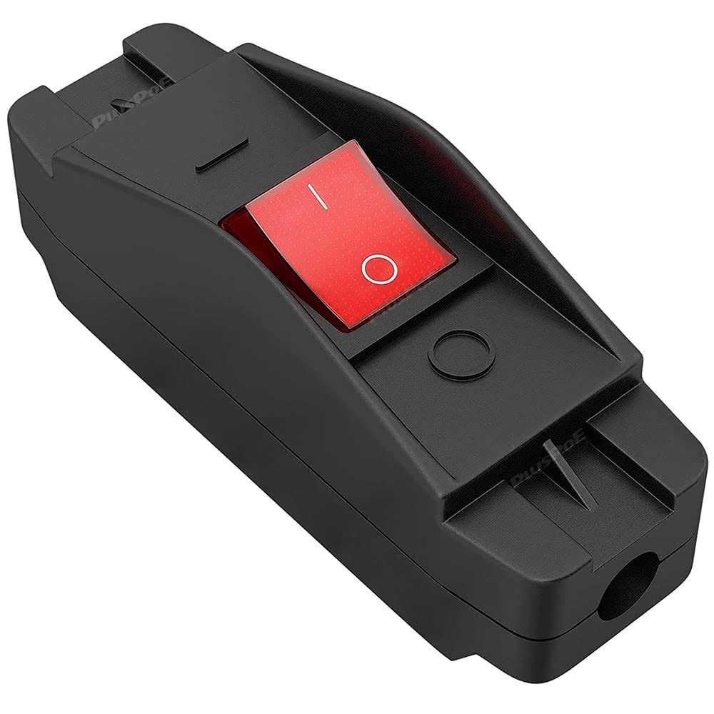 Inline Cord Switch, Heavy Duty 16A AC125V/250V Large Current in-Line On/Off Rocker Appliance Switch for High Power Lamp or Equipment - Cheap Fitting