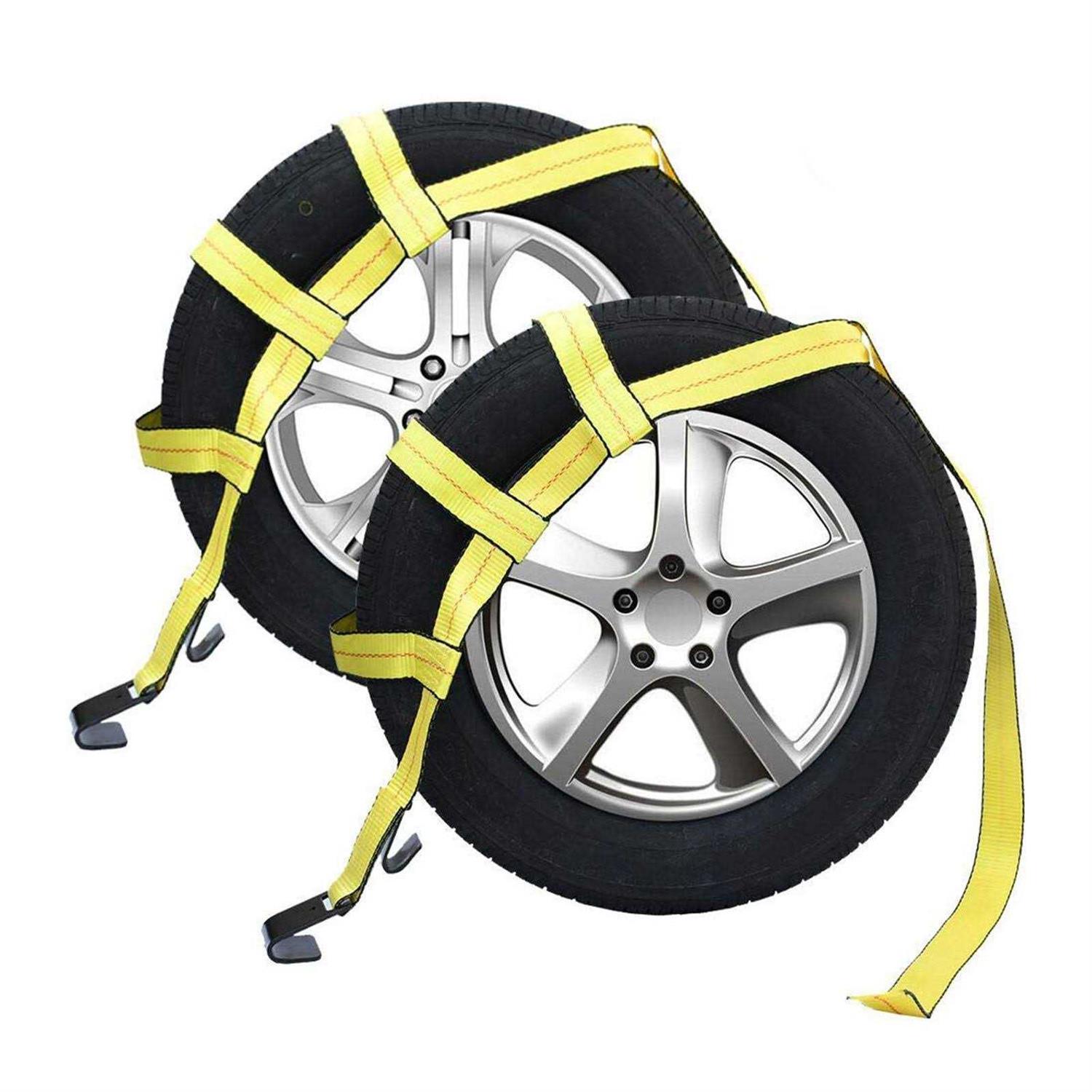 Robbor Tow Dolly Basket Straps with Flat Hook for Small to Medium Size Tires - Cheap Fitting