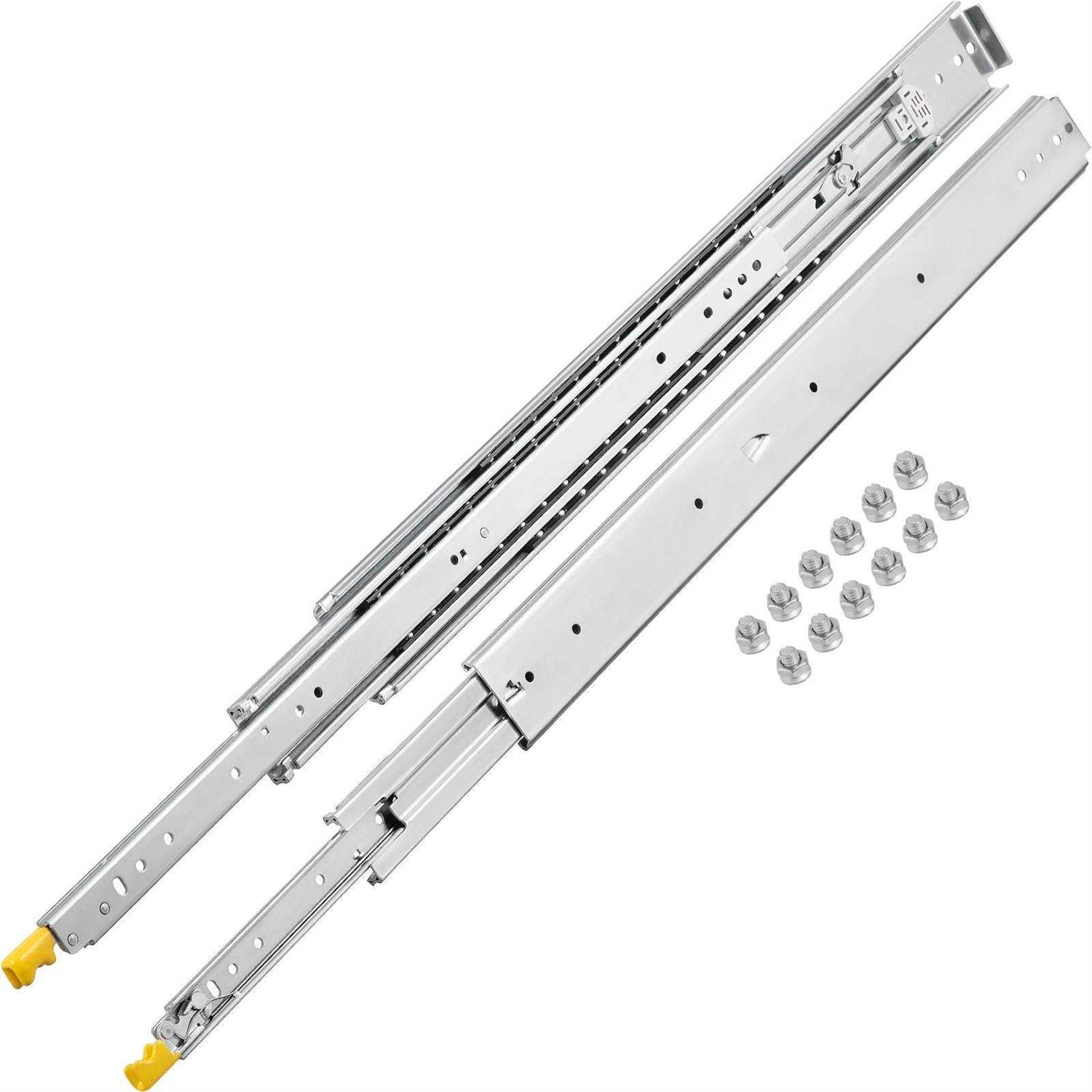 VEVOR Drawer Slides with Lock 1 Pair Heavy-Duty Industrial Steel up to 500 lbs Capacity - Cheap Fitting