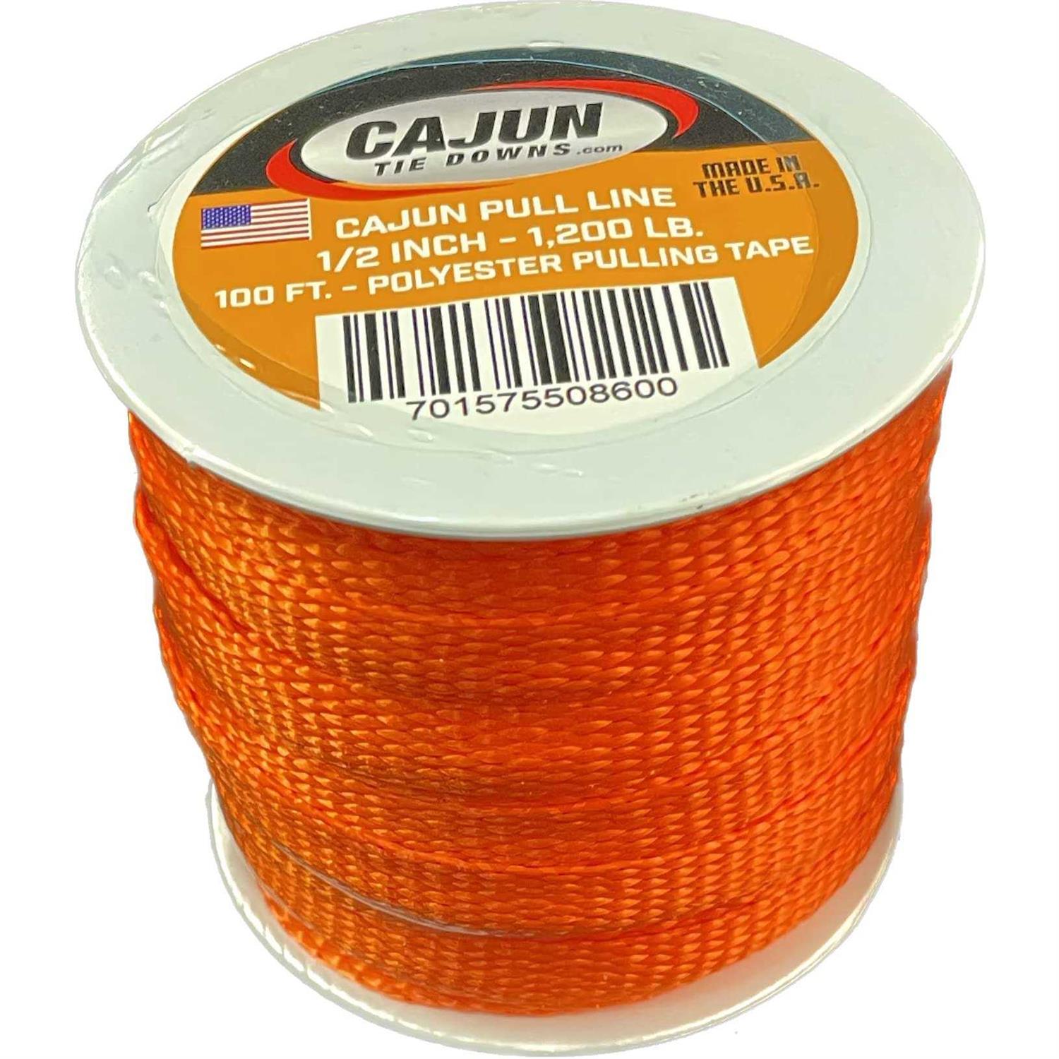 Cajun Tie Downs Cajun Pull Line 1/2 Inch 1,200 lb. Polyester Pulling Tape - Cheap Fitting
