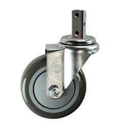 Swivel Square Stem Caster Set 4 w 1.25 Wheel - Cheap Fitting