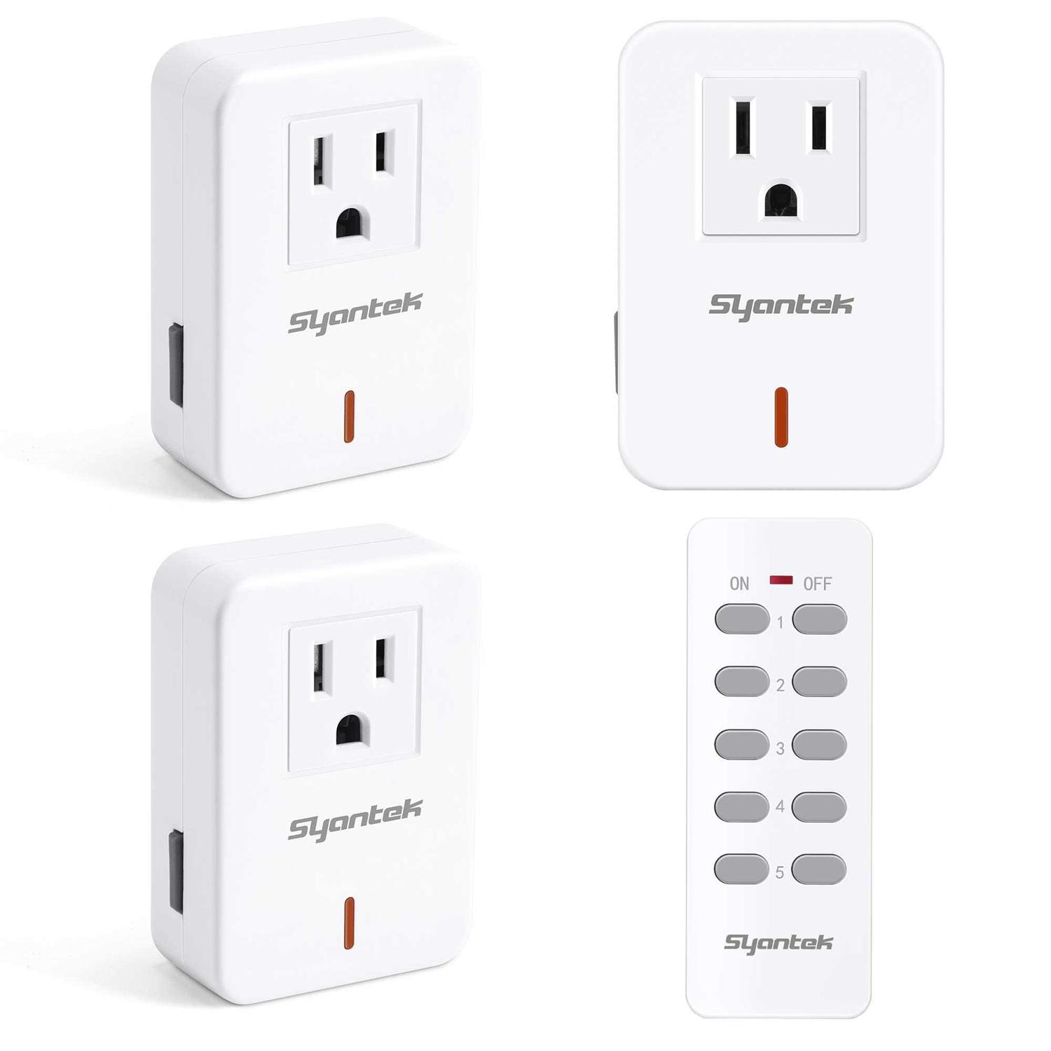 syantek remote control outlet wireless light switch for household appliances expandable remote light switch kit - Cheap Fitting