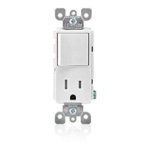 Leviton T5625-W Decora Combination Switch and Tamper-Resistant Receptacle - Cheap Fitting