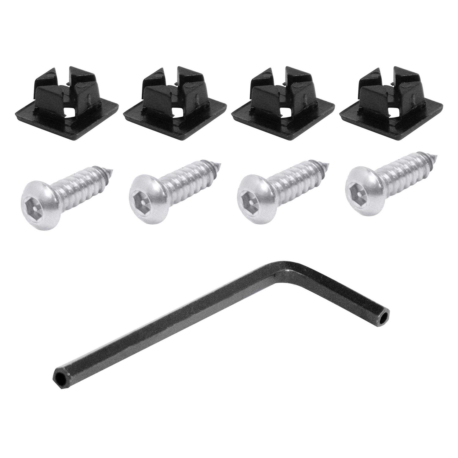 Auto Drive Stainless Steel Anti-Theft License Plate Fasteners Kit 93360W - Cheap Fitting