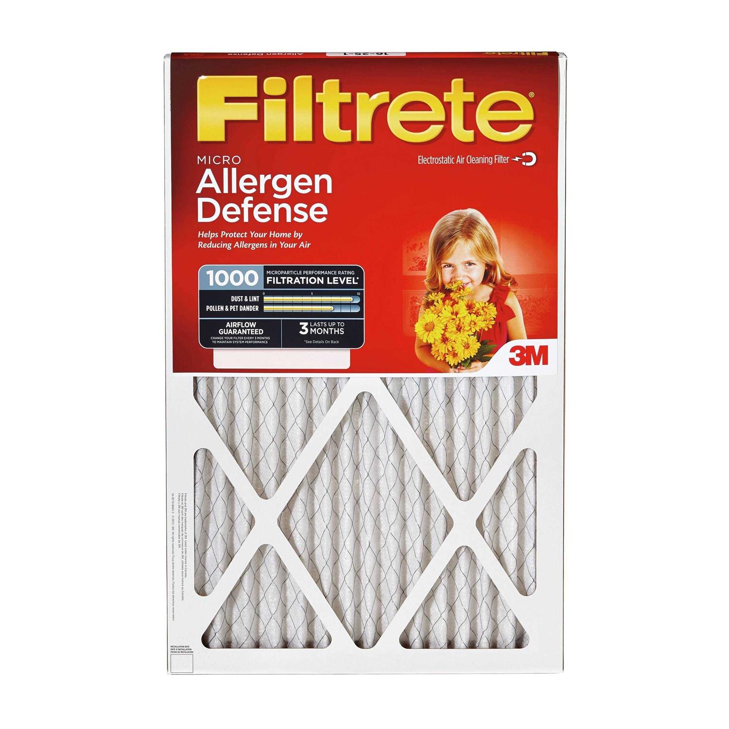 Filtrete 30-in L x 1-in MERV 11 1085 MPR Allergen Defense Extra Electrostatic Pleated Air Filter - Cheap Fitting