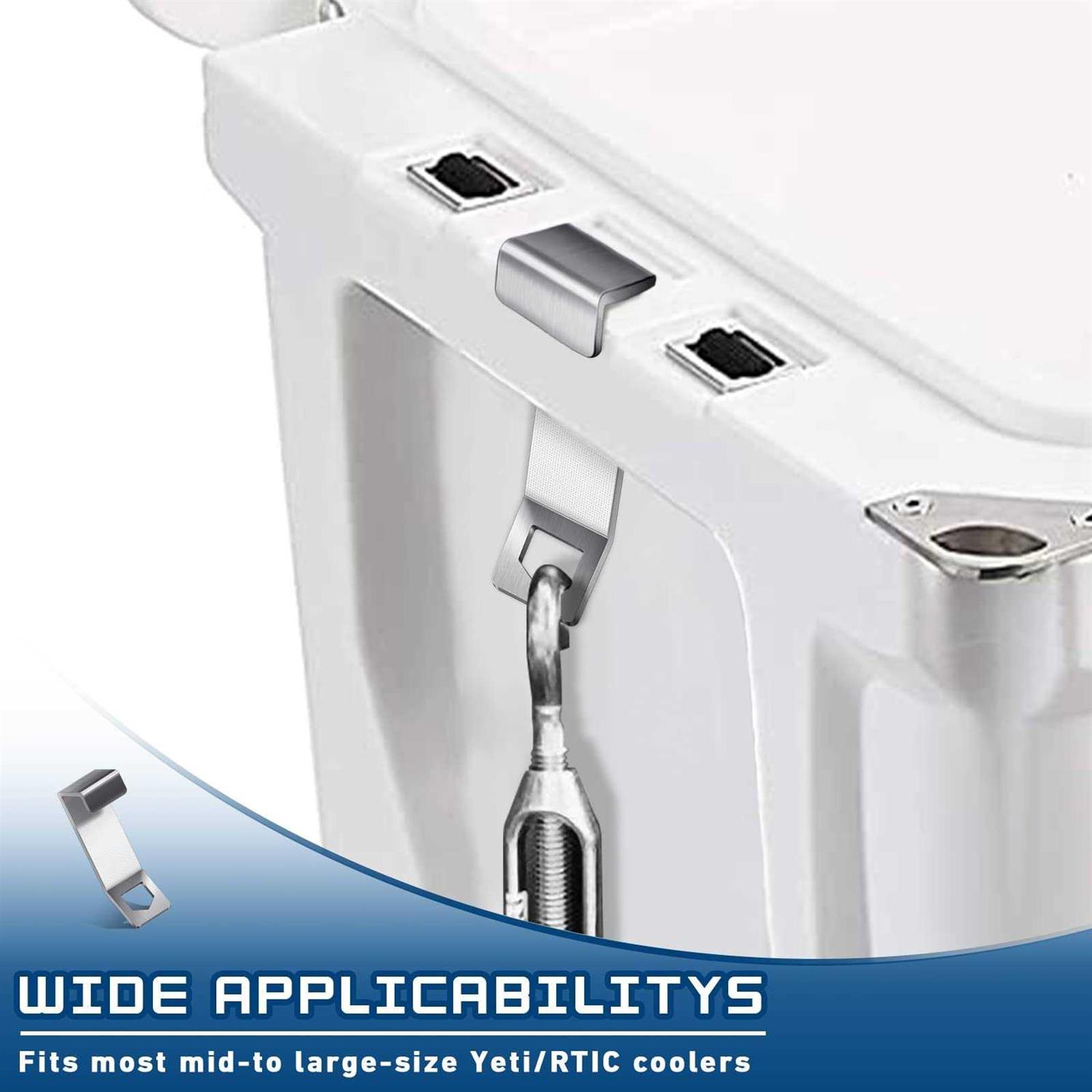 Cooler Lock Bracket for Mid-to Large-Size Yeti/RTIC Coolers Tie Down Kit Made of Stainless Steel and Protective Coating with Larger Hole Tie Down - Cheap Fitting