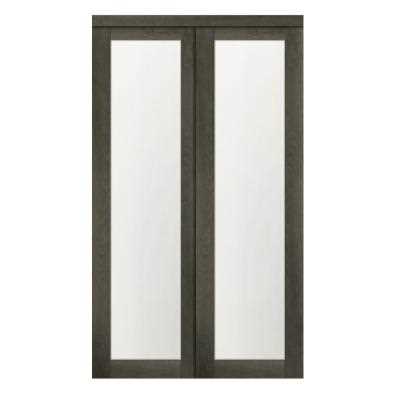 Euro Glass Sliding Closet Doors with Installation Hardware Kit Renin Size: 60 x 80, Finish: Ironage Gray - Cheap Fitting