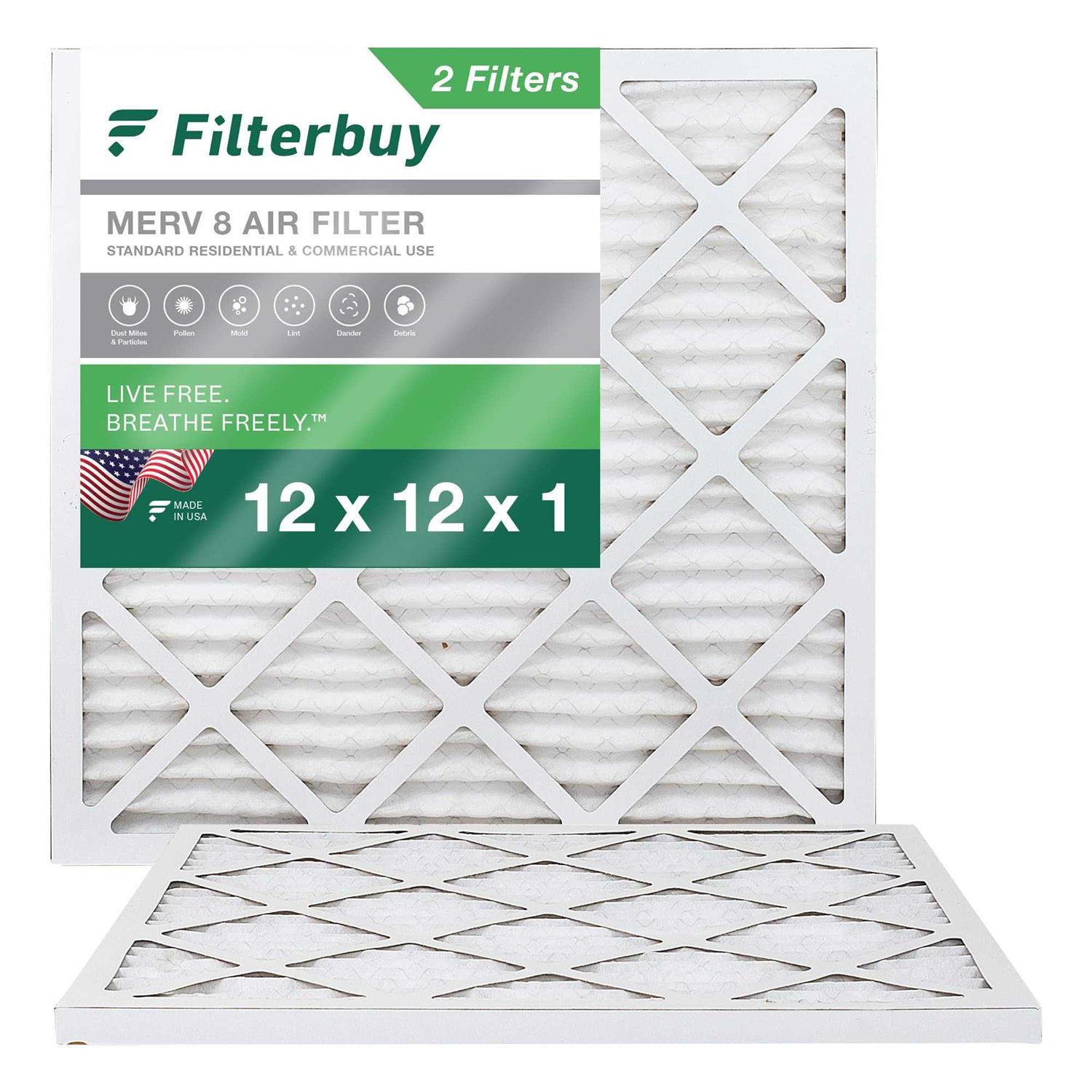 Filterbuy AFB MERV Pleated AC Furnace Air Filter. Pack Filters. 100% produced in The USA - Cheap Fitting