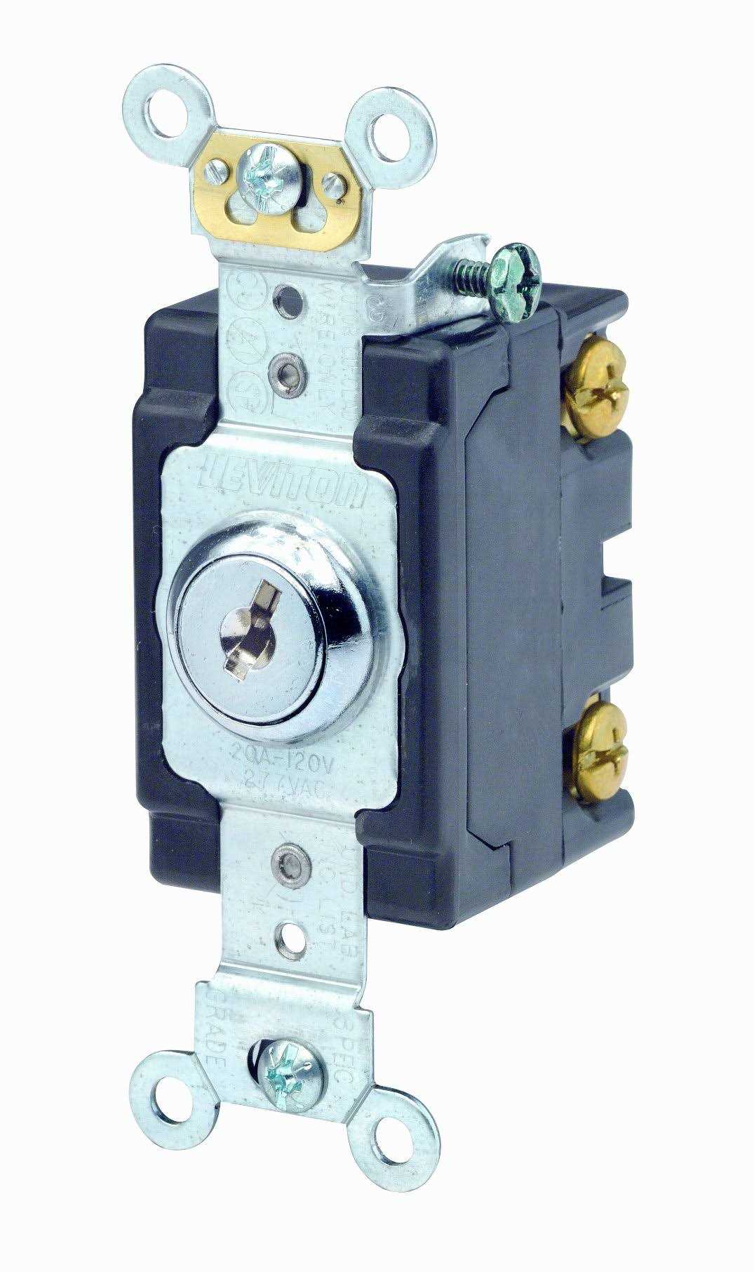 Leviton 1221-2KL 20 Amp Single-Pole Key Lock Switch Industrial - Cheap Fitting