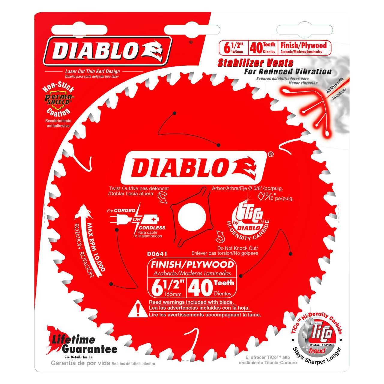 Diablo 6-1/2 Finishing Saw Blade 40 D0641X - Cheap Fitting