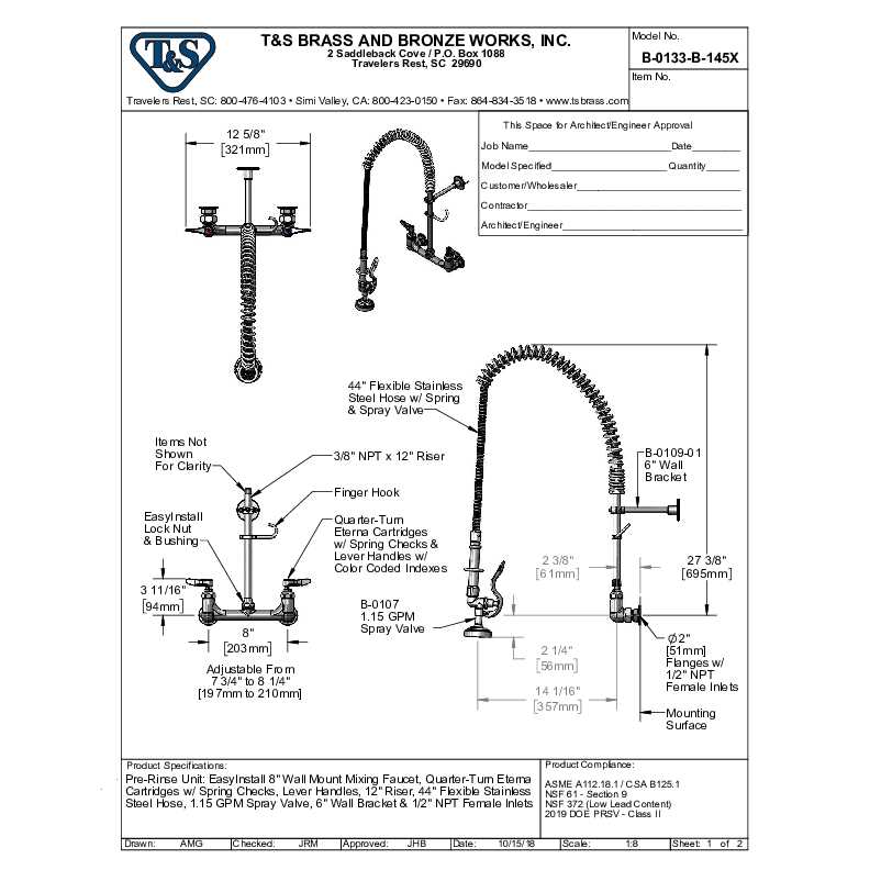 T&S Brass B-0133-B Pre-Rinse Faucet - Cheap Fitting