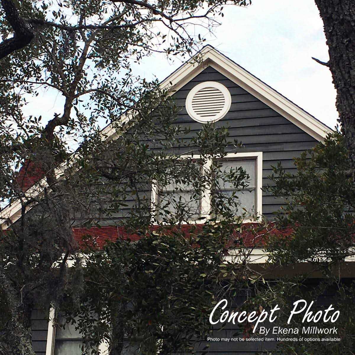 Ekena Millwork Round Surface Mount PVC Gable Vent GVPR - Cheap Fitting