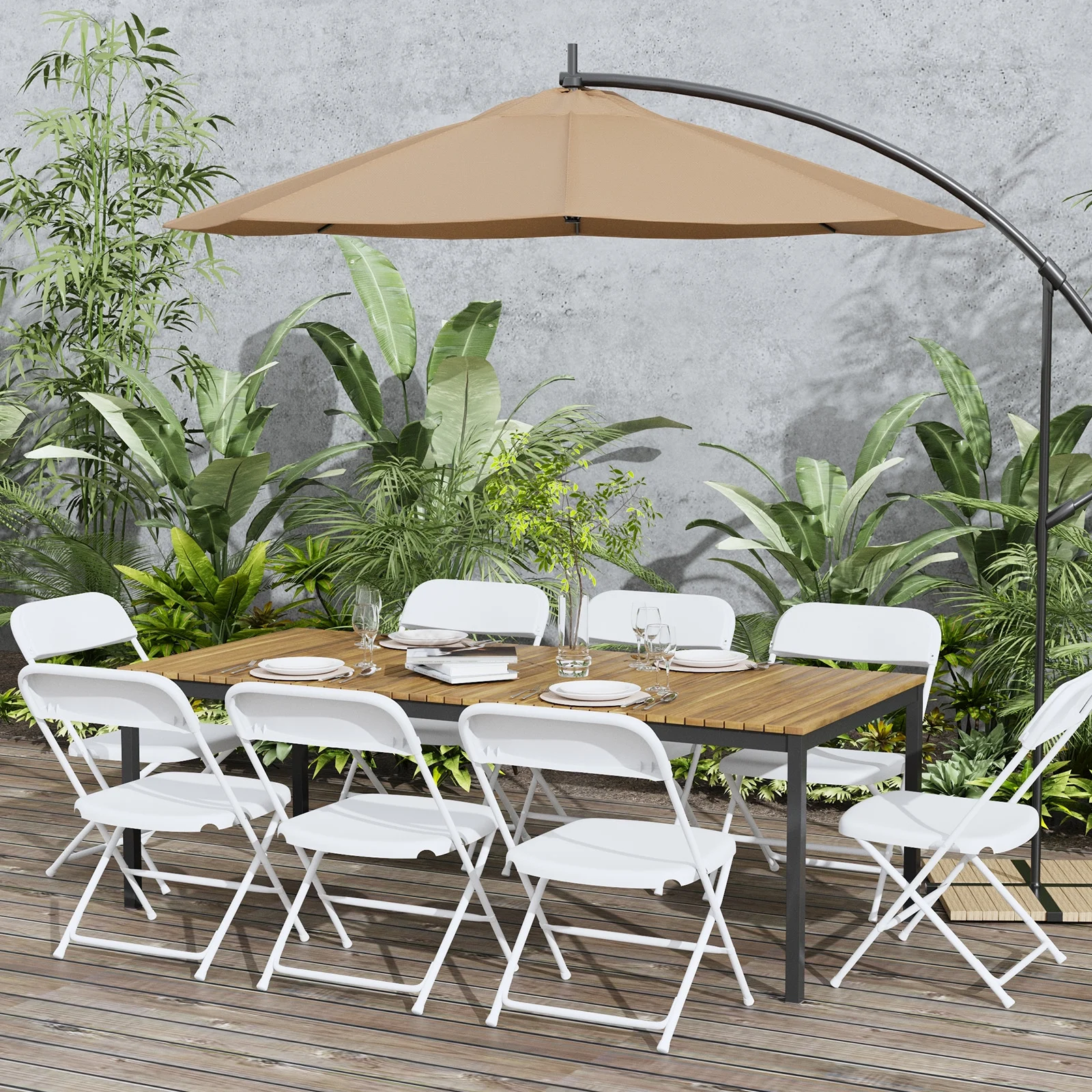 SUGIFT 10 Pack Plastic Folding Chair Outdoor Indoor White Folding Chairs, 350lbs Capacity - Cheap Fitting