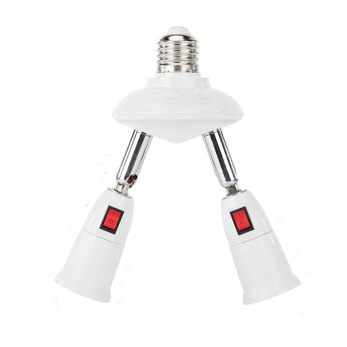 CLWHJ-360 Degrees Adjustable 2 in 1 E26/E27 Splitter Socket Adapter. E26/E27 Standard LED Bulbs 360 Degrees Adjustable 180 Degree Bendable Max Watt - Cheap Fitting