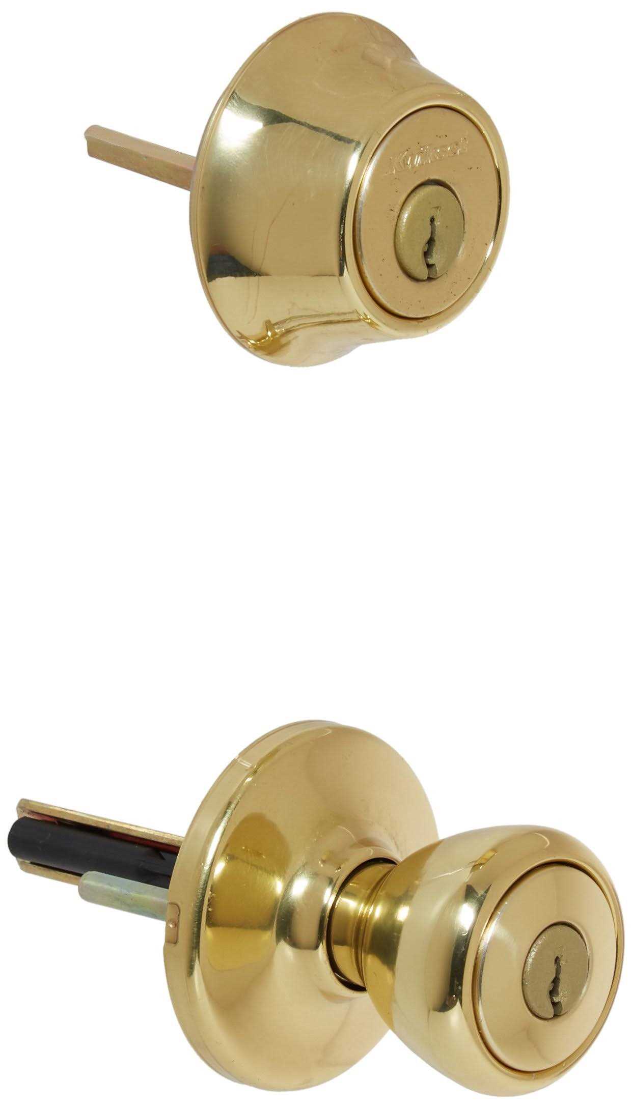 Kwikset Tylo Satin Chrome Deadbolt and Entry Door Knob 1-3/4 - Cheap Fitting