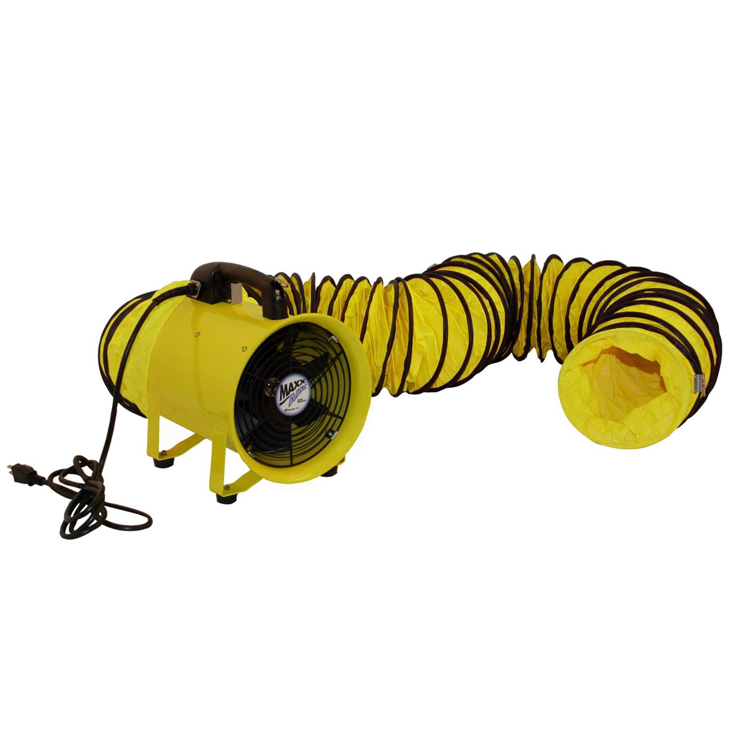 MaxxAir HVHF 12COMBO Confined Space Ventilator and Polyvinyl Hose - Cheap Fitting