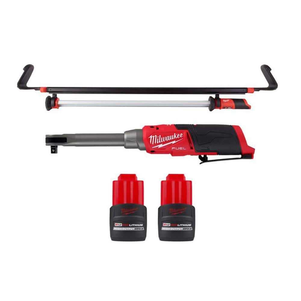 Milwaukee M12 FUEL 3/8 in. Extended Reach High Speed Cordless Ratchet w/M12 M12 HO 2.5 Ah - Cheap Fitting