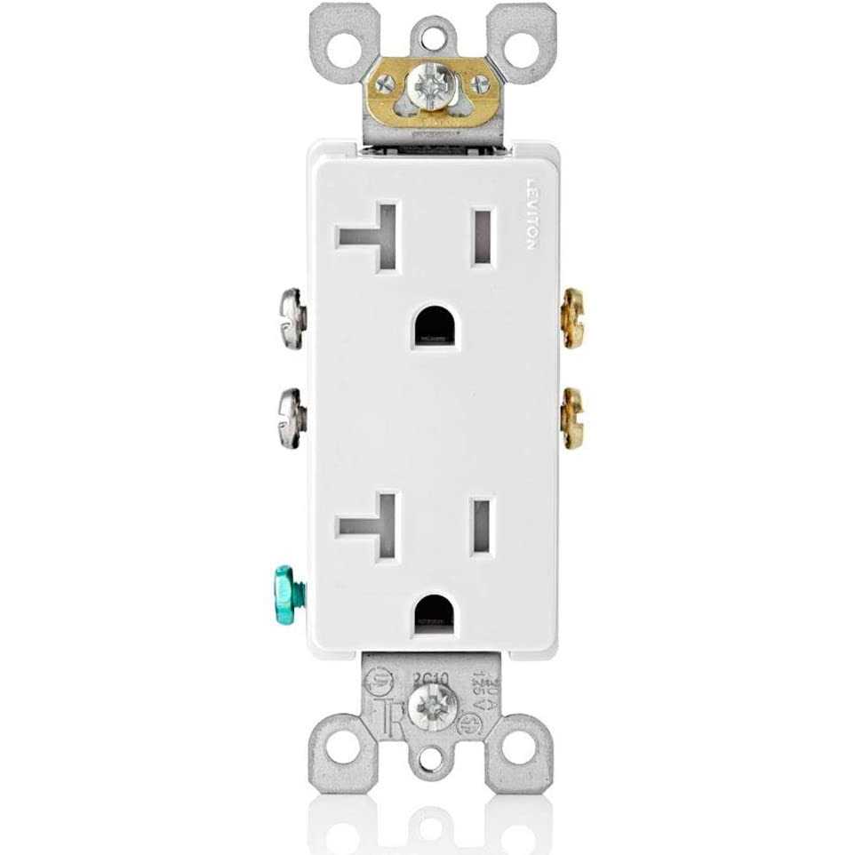 Leviton T5825 Decora Duplex Receptacle - Cheap Fitting