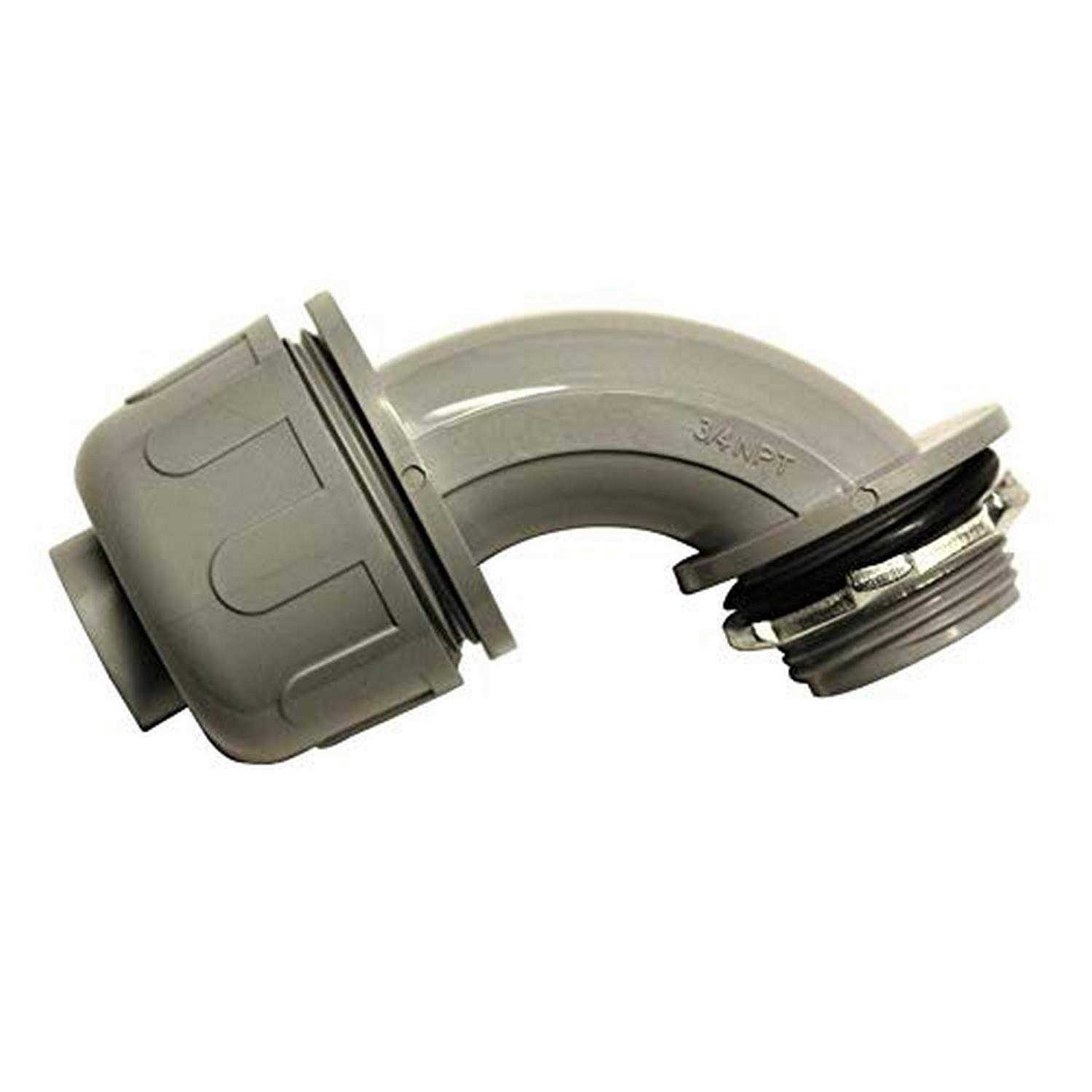 Southwire 1/2-in 90-Degree Liquid tight Plastic Right Angle Type Connector Conduit Fittings 58133801 - Cheap Fitting