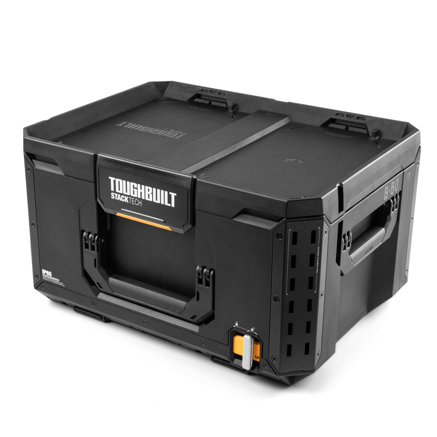TOUGHBUILT StackTech Large 21-in Black Plastic Lockable Tool Box TB-B1-B-50 - Cheap Fitting