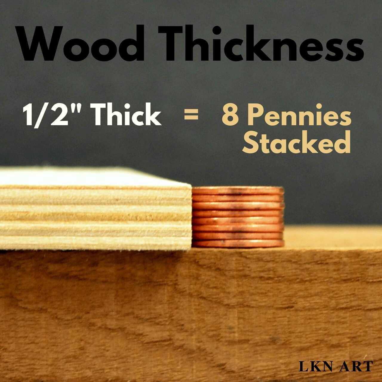 LKN ART Woodcrafter 1/2 Thick Baltic Birch Plywood Square - Cheap Fitting