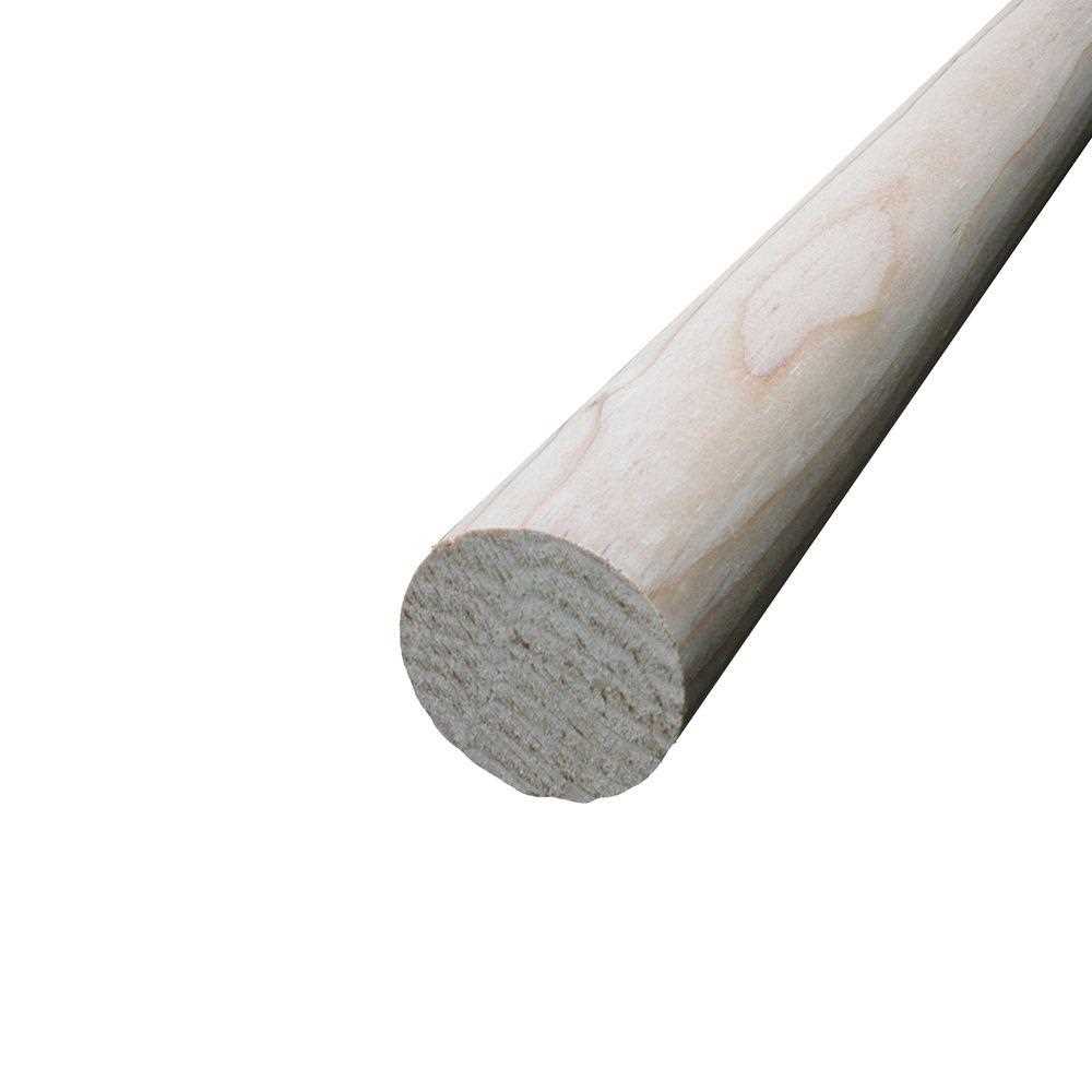 Alexandria Moulding 1-1/2 in. x 1-1/2 in. x 96 in. Hemlock Wood Full Round Dowel - Cheap Fitting