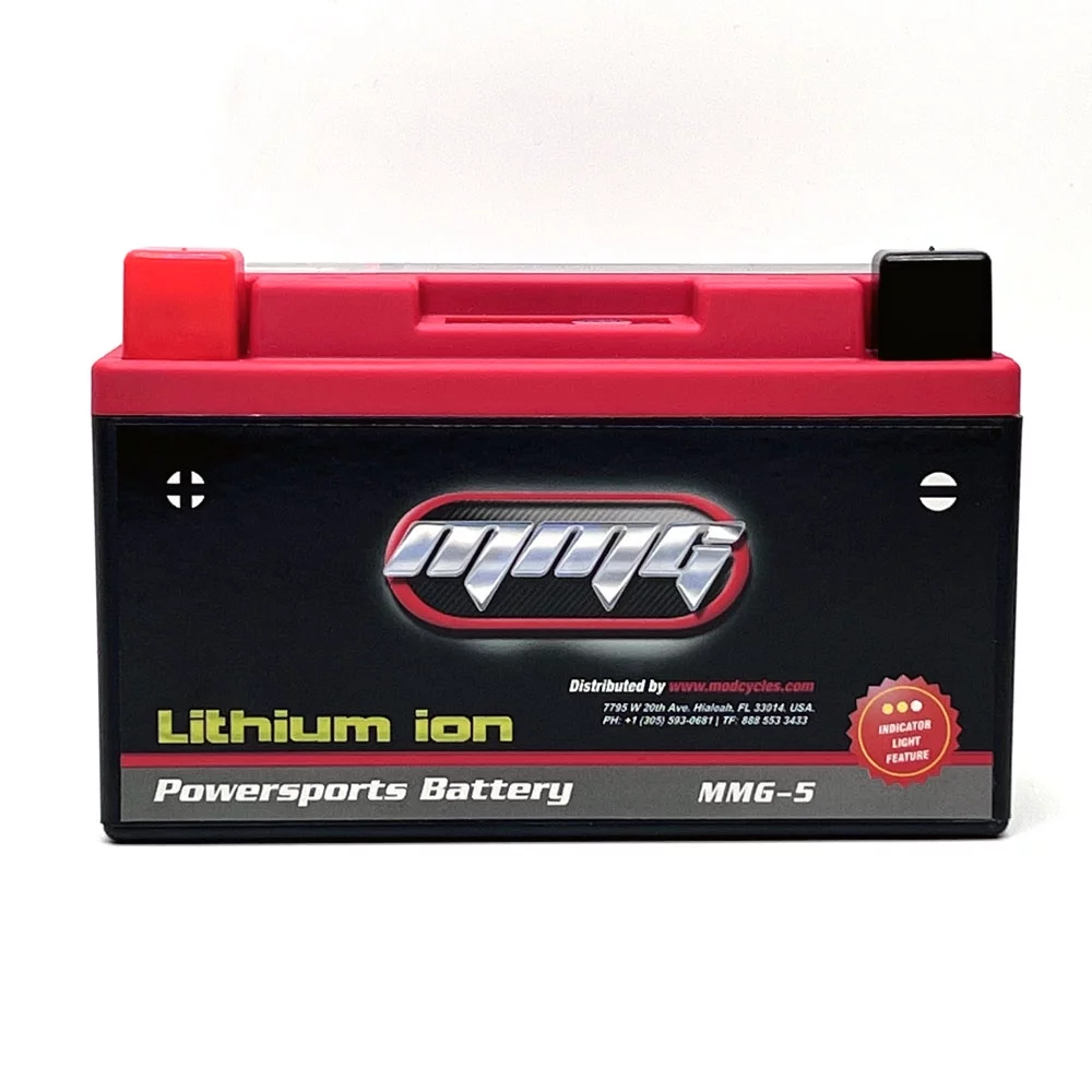 MMG Lithium Ion Battery YT7B-BS (YB7B-4) for Motorcycles ATV and Scooters (MMG5) - Cheap Fitting