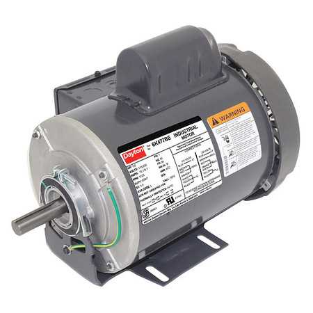 Dayton General Purpose Motor: Totally Enclosed Fan-Cooled, Cradle Base Mount, 1/2 HP, 115/230V AC, B Model: 6K477 - Cheap Fitting