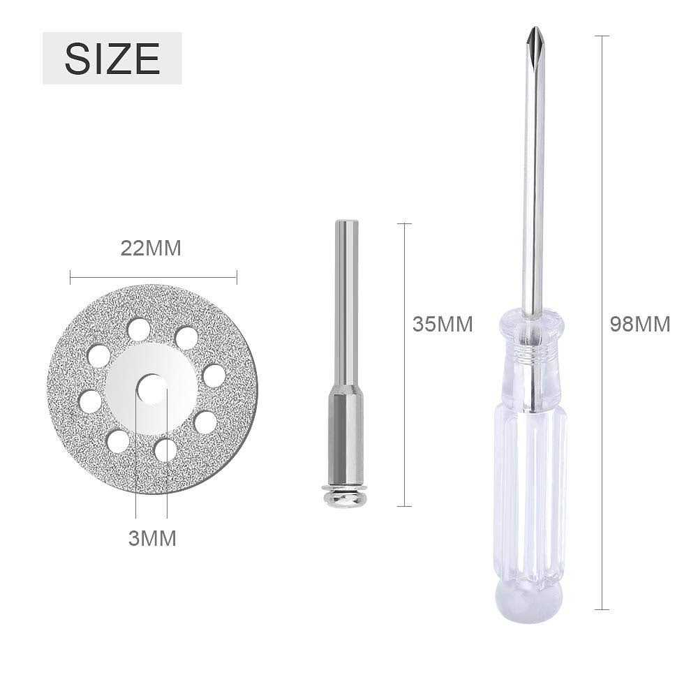 545 Diamond Cutting Wheel 20pcs with 402 Mandrel 4pcs and Screwdriver for Rotary Tools - Cheap Fitting