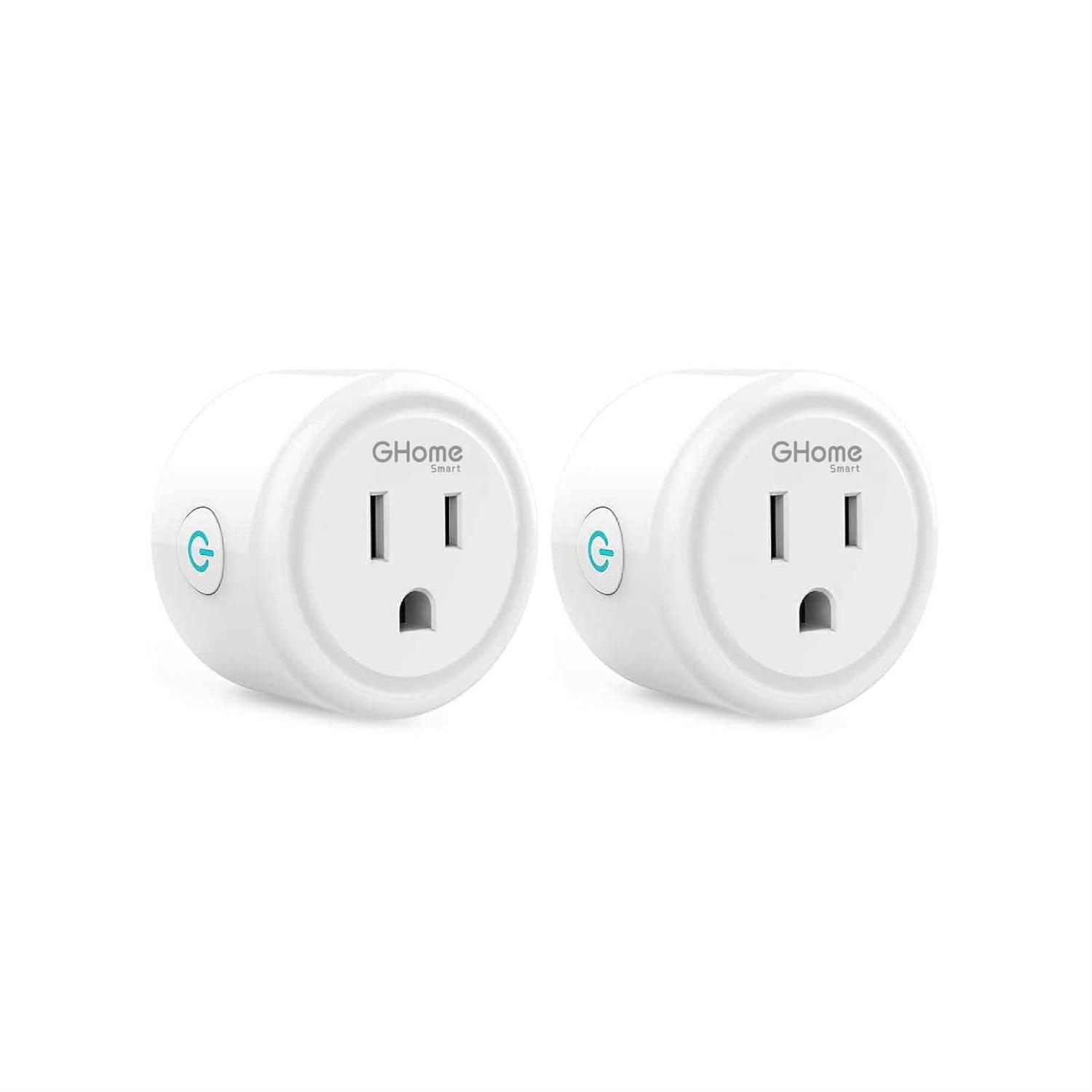 GHome Smart Mini Smart Plug, Wi-Fi Outlet Socket Compatible with Alexa and Google Home - Cheap Fitting