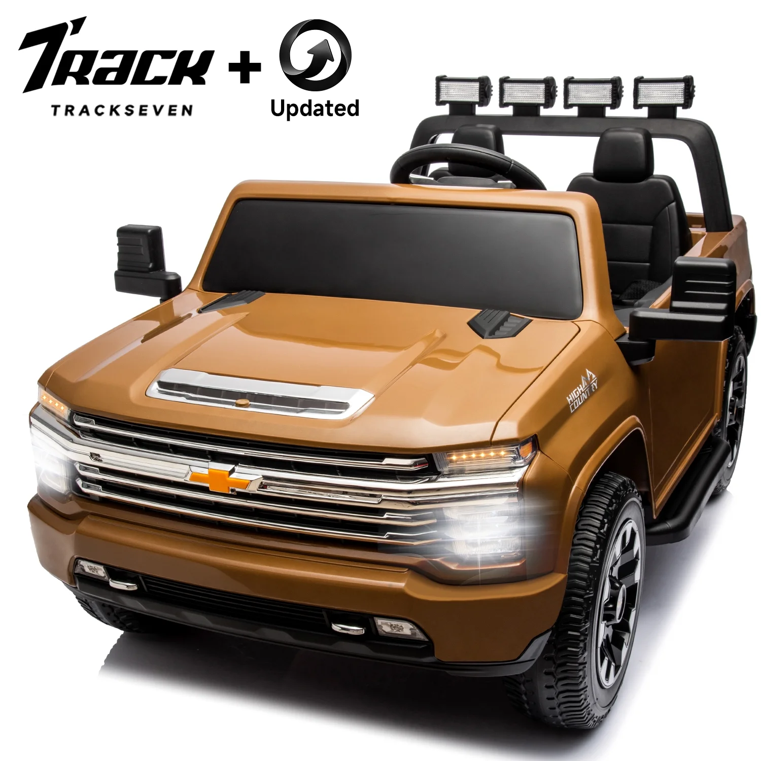 Track 7 24V Ride on Car, Licensed Silverado HD 2 Seater Electric Car for Boys Girls Age 3+, 24V Ride on Truck w/Remote Control, Music, ABC, Pink - Cheap Fitting