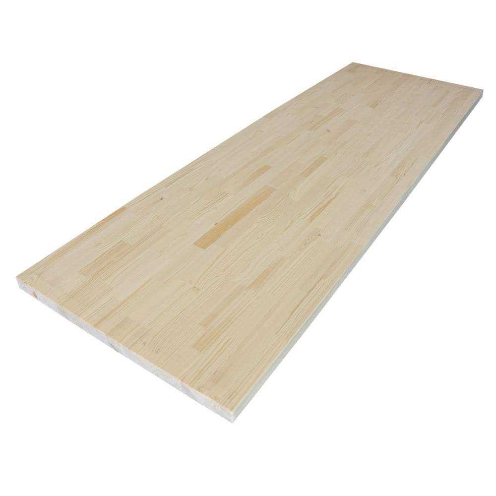 HARDWOOD REFLECTIONS 25 in. D Unfinished Nordic Pine Butcher Block Standard Countertop Eased Edge - Cheap Fitting