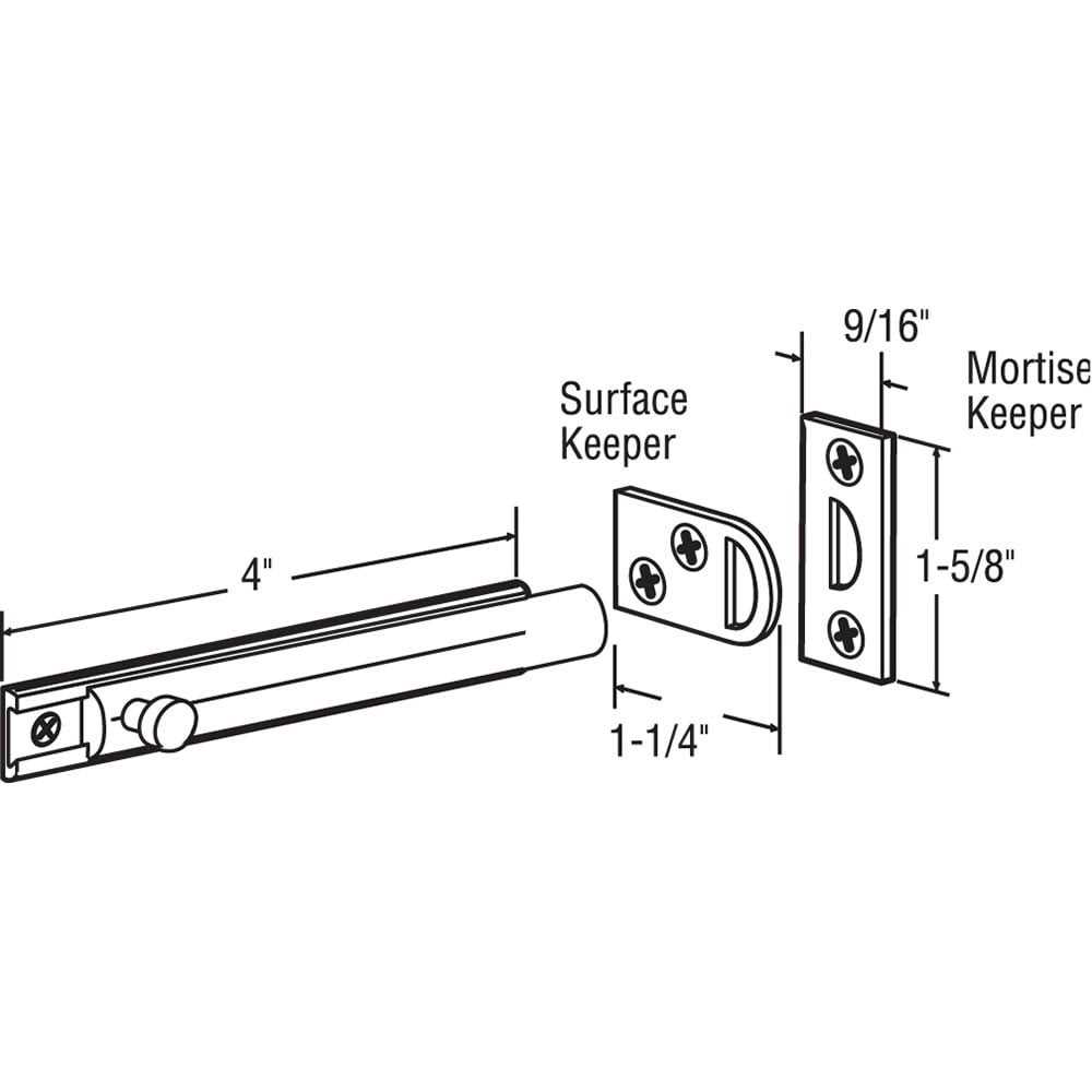 Prime-Line Surface Bolt 4 U 10306 - Cheap Fitting