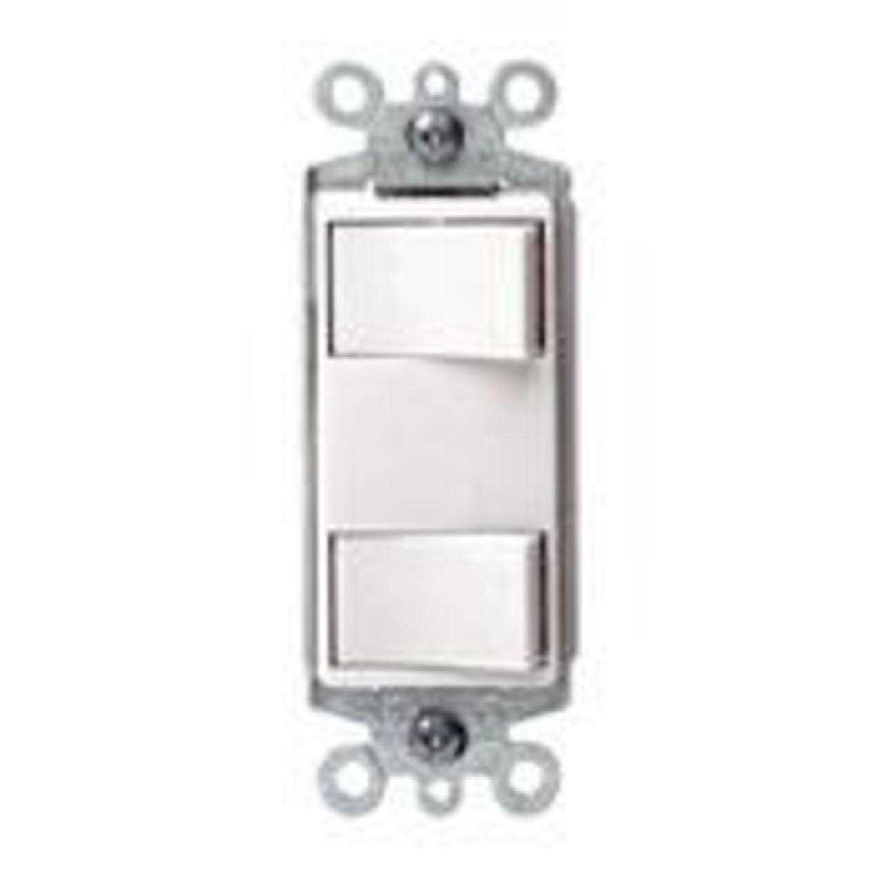 Leviton 1754-W Decora Dual Rocker Combination Switch - Cheap Fitting