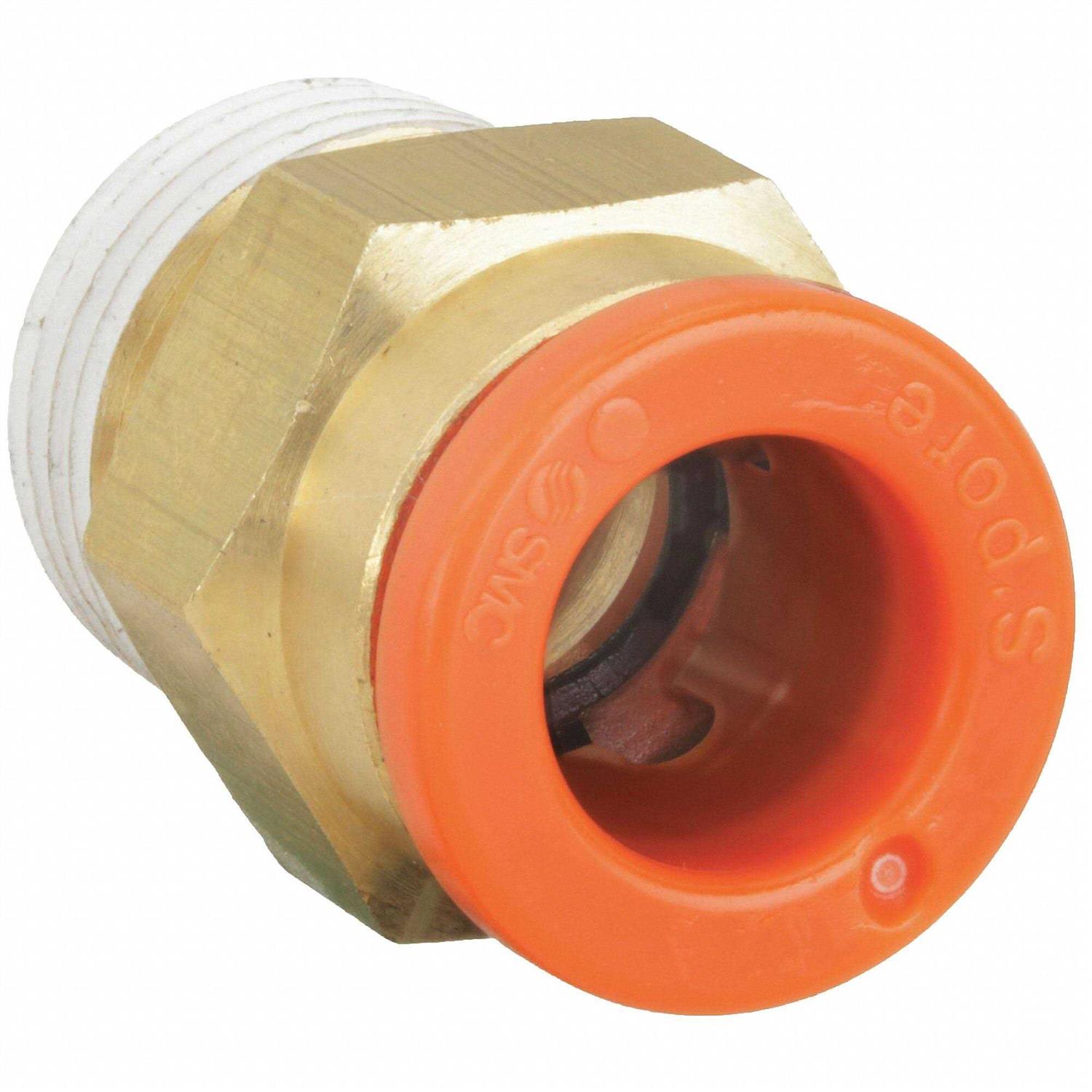 Smc Male Adapter,1/4 in.,TubexMNPT KQ2H07-34AS - Cheap Fitting