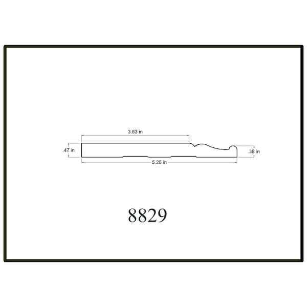 House of Fara 8829 1/2 in. x 5 1/4 in. x 96 in. Colonial Primed MDF Baseboard Moulding - Cheap Fitting