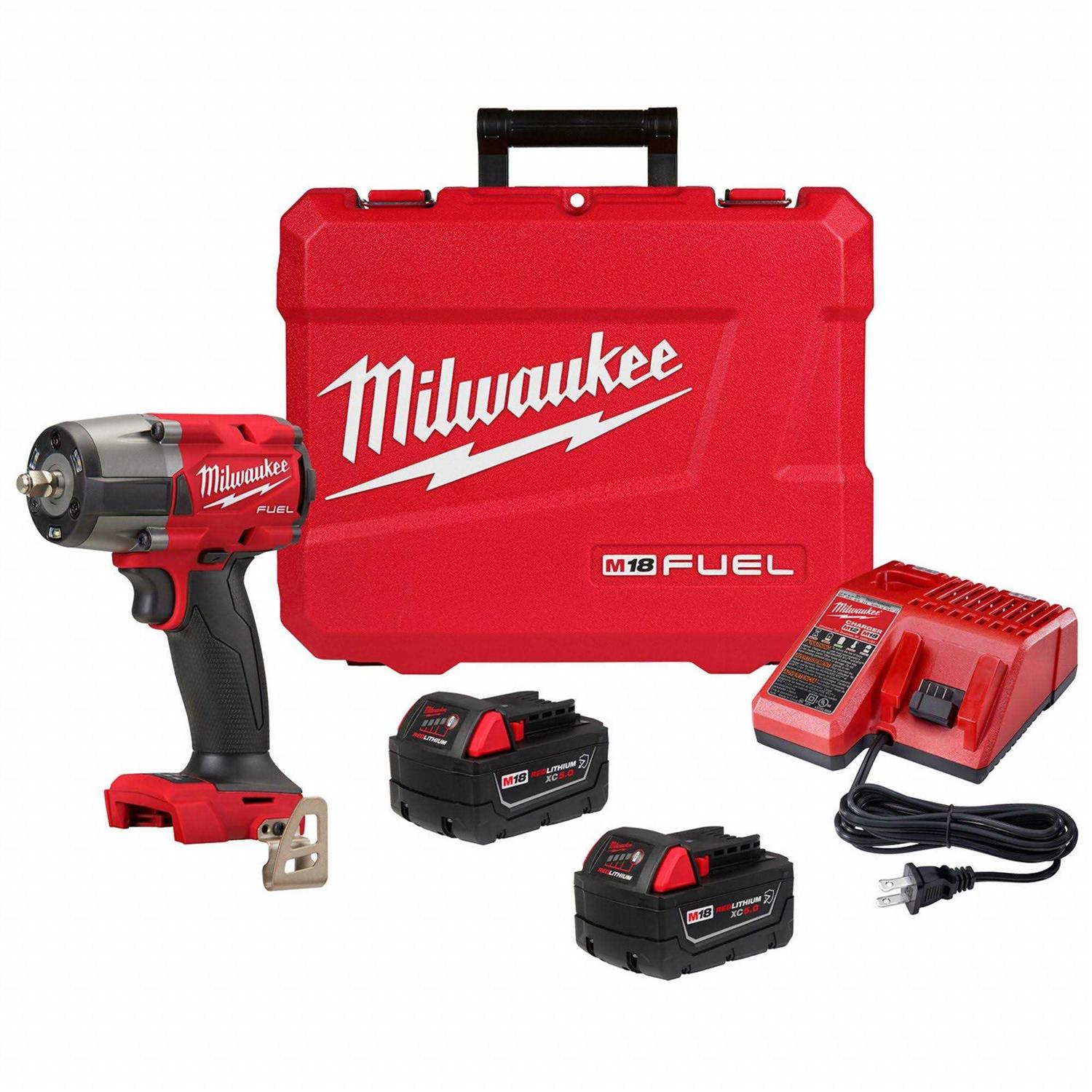 Milwaukee M18 FUEL Mid-Torque Impact Wrench Kit w/ Friction Ring 2960-22 - Cheap Fitting