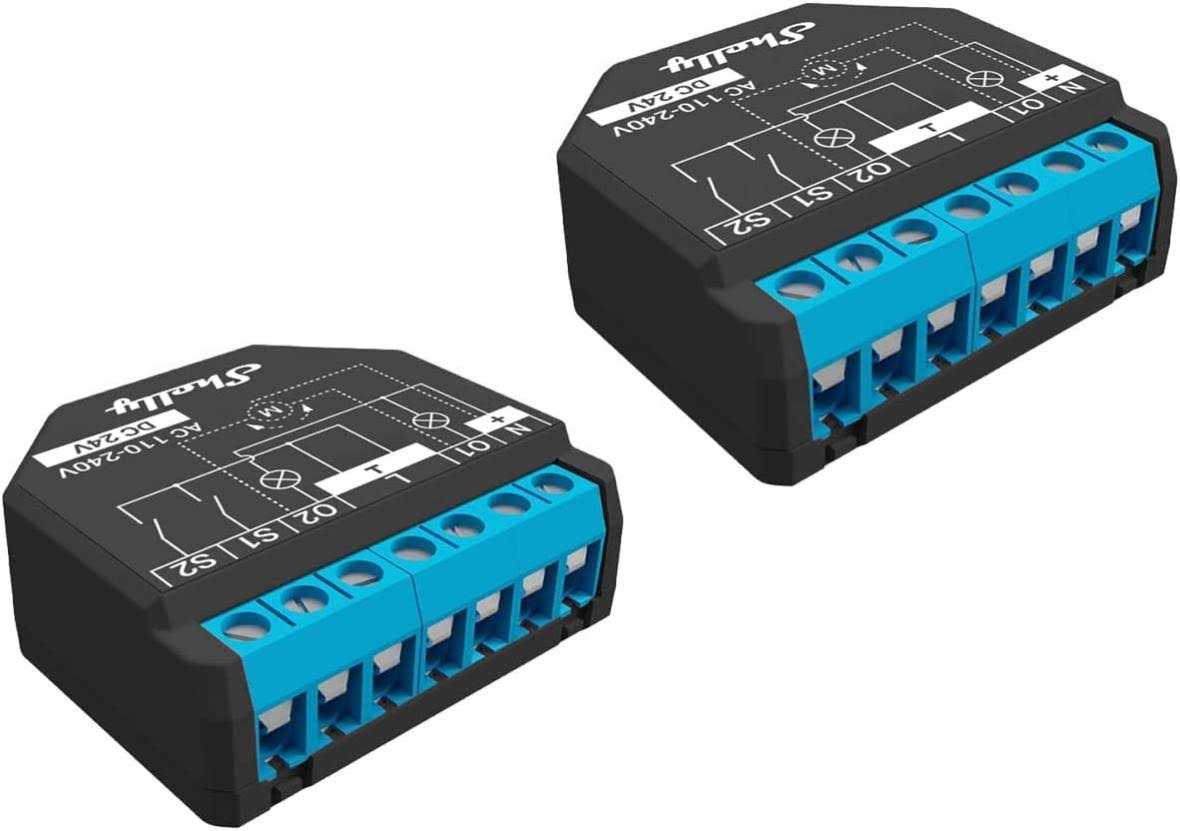 Shelly Plus 2PM WiFi & Bluetooth 2 Channels Smart Relay Switch with Power Metering - Cheap Fitting