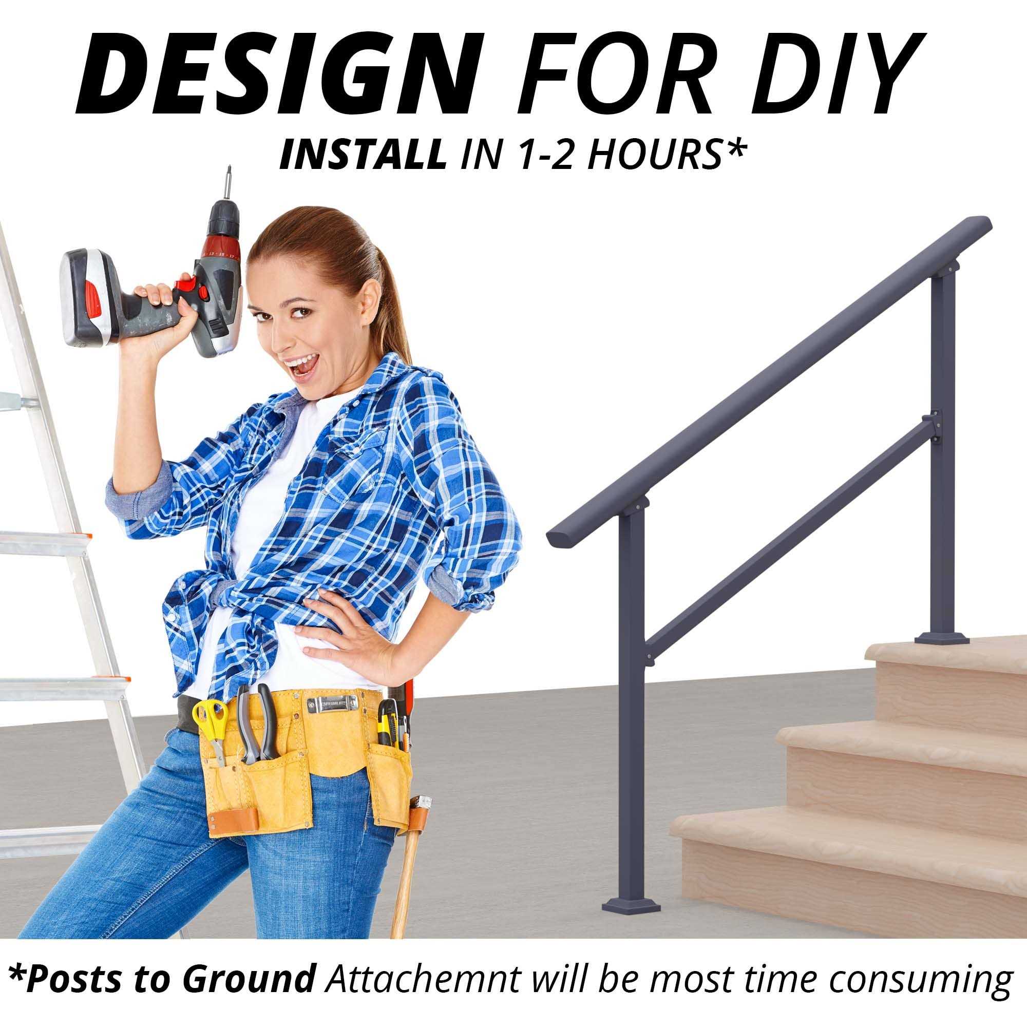 cHR Outdoor 3 Steps Handrail - Cheap Fitting